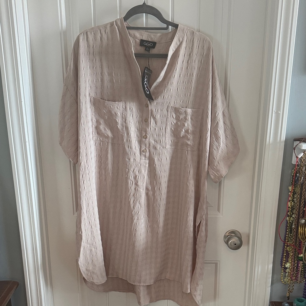 G&O Women's Blush Textured Tunic